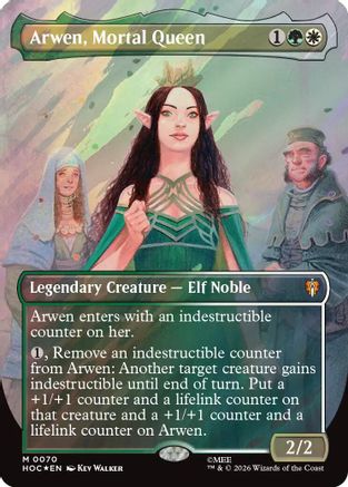 Arwen, Mortal Queen (Surge Foil) (HOC-070) [The Hobbit: Eternal-Legal] Foil MTG Single Wizards of the Coast