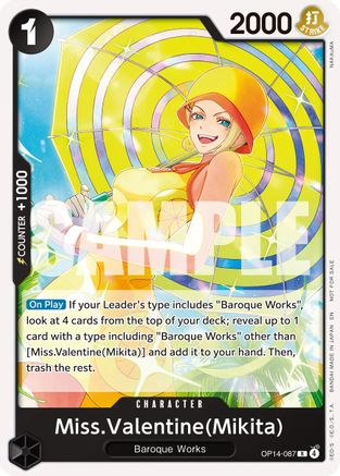 Miss.Valentine(Mikita) (Tournament Pack 2026 Vol. 3) (OP14-087)  [One Piece Promotion Cards]