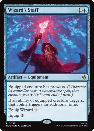 Wizard's Staff (HOB-059) [The Hobbit] Foil MTG Single Wizards of the Coast