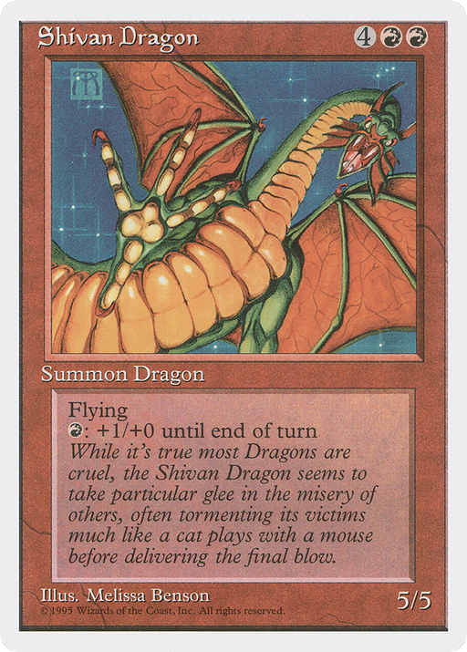 Shivan Dragon (4ED-220) [Fourth Edition] MTG Single Wizards of the Coast