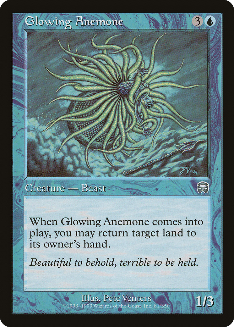 Glowing Anemone (MMQ-081) [Mercadian Masques] Foil MTG Single Wizards of the Coast
