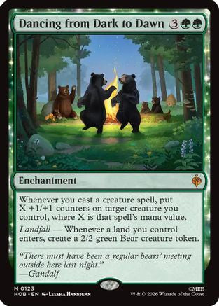 Dancing from Dark to Dawn (HOB-123) [The Hobbit] Foil MTG Single Wizards of the Coast