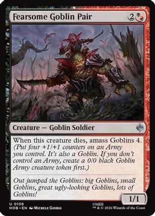 Fearsome Goblin Pair (HOB-156) [The Hobbit] Foil MTG Single Wizards of the Coast