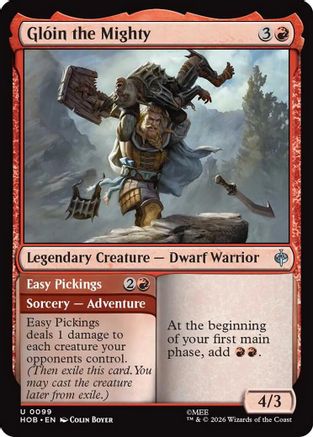 Gloin the Mighty (HOB-099) [The Hobbit] Foil MTG Single Wizards of the Coast