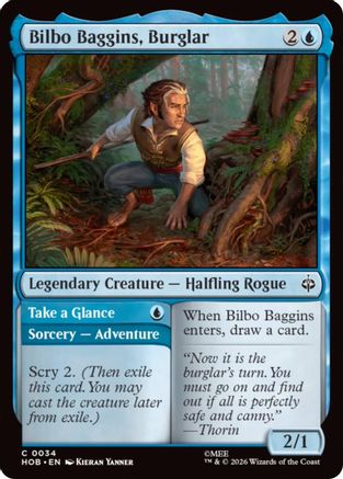 Bilbo Baggins, Burglar (HOB-034) [The Hobbit] Foil MTG Single Wizards of the Coast
