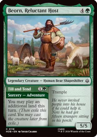 Beorn, Reluctant Host (HOB-118) [The Hobbit] Foil MTG Single Wizards of the Coast