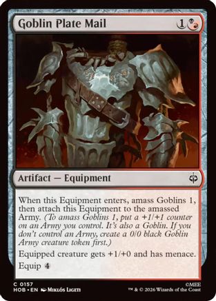 Goblin Plate Mail (HOB-157) [The Hobbit] Foil MTG Single Wizards of the Coast