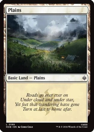 Plains (0189) (HOB-189) [The Hobbit] MTG Single Wizards of the Coast