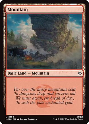 Mountain (0192) (HOB-192) [The Hobbit] Foil MTG Single Wizards of the Coast