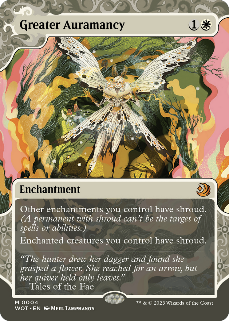 Greater Auramancy (WOT-004) [Wilds of Eldraine: Enchanting Tales] (Showcase) (Borderless) Foil MTG Single Wizards of the Coast