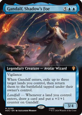 Gandalf, Shadow's Foe (HOC-099) [The Hobbit: Eternal-Legal] Foil MTG Single Wizards of the Coast