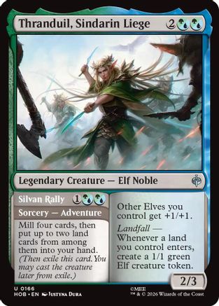 Thranduil, Sindarin Liege (HOB-166) [The Hobbit] Foil MTG Single Wizards of the Coast