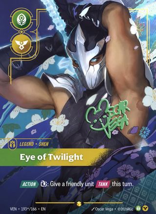 Shen - Eye of Twilight (Signature) (193*/166) [Vendetta] Foil Riftbound Singles Riot Games