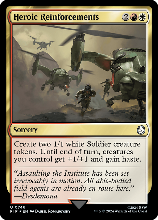 Heroic Reinforcements (Surge Foil) (PIP-746) [Fallout] Foil MTG Single Wizards of the Coast