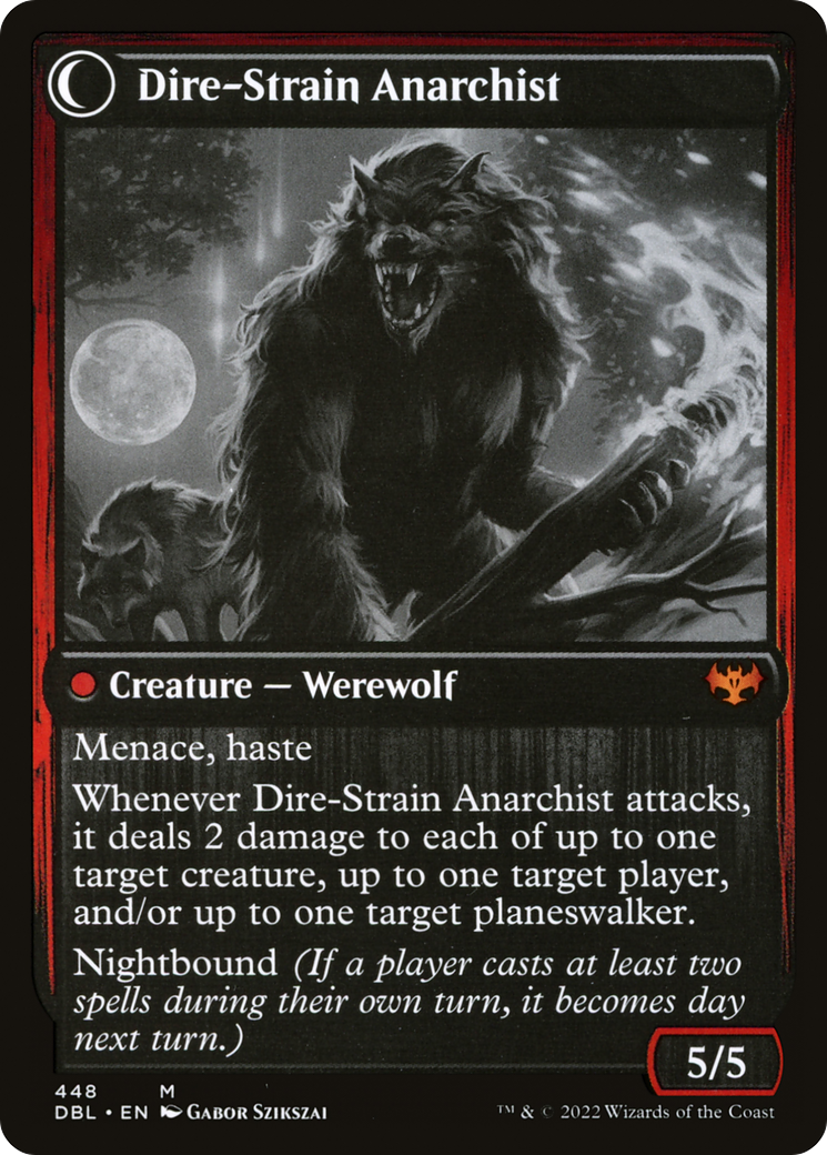 Volatile Arsonist // Dire-Strain Anarchist (DBL-448) [Innistrad: Double Feature] MTG Single Wizards of the Coast