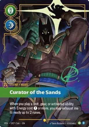 Nasus - Curator of the Sands (Signature) (192*/166) [Vendetta] Foil Riftbound Singles Riot Games