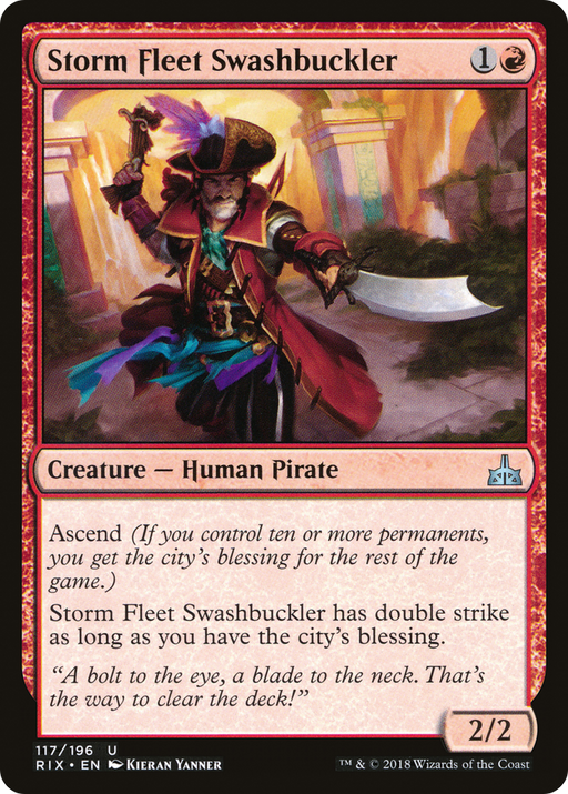 Storm Fleet Swashbuckler (RIX-117) [Rivals of Ixalan] MTG Single Wizards of the Coast