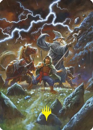 Call Forth the Tempest Art Card (Gold-Stamped) (ASHOB-033) [Art Series: The Hobbit] MTG Single Wizards of the Coast