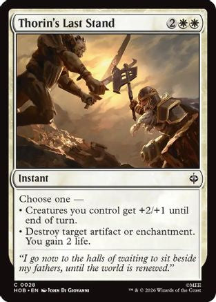 Thorin's Last Stand (HOB-028) [The Hobbit] Foil MTG Single Wizards of the Coast