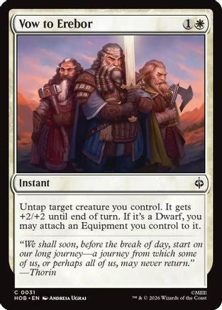 Vow to Erebor (HOB-031) [The Hobbit] Foil MTG Single Wizards of the Coast
