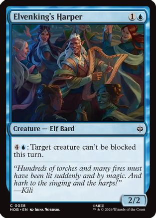 Elvenking's Harper (HOB-038) [The Hobbit] Foil MTG Single Wizards of the Coast