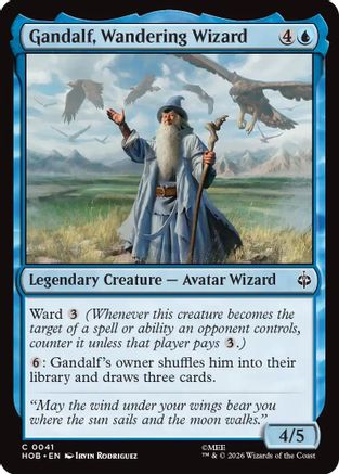 Gandalf, Wandering Wizard (HOB-041) [The Hobbit] MTG Single Wizards of the Coast