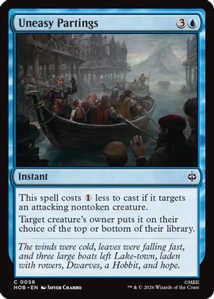 Uneasy Partings (HOB-058) [The Hobbit] MTG Single Wizards of the Coast