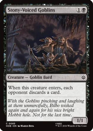 Stony-Voiced Goblins (HOB-085) [The Hobbit] MTG Single Wizards of the Coast