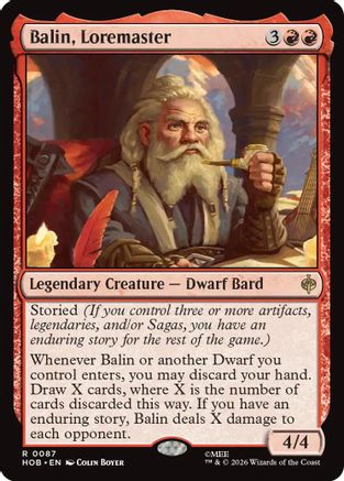 Balin, Loremaster (HOB-087) [The Hobbit] MTG Single Wizards of the Coast