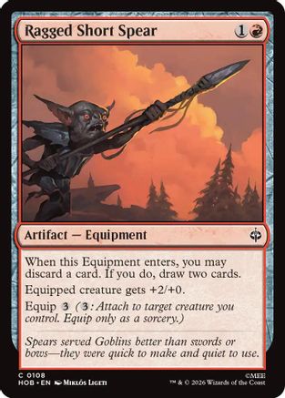 Ragged Short Spear (HOB-108) [The Hobbit] Foil MTG Single Wizards of the Coast