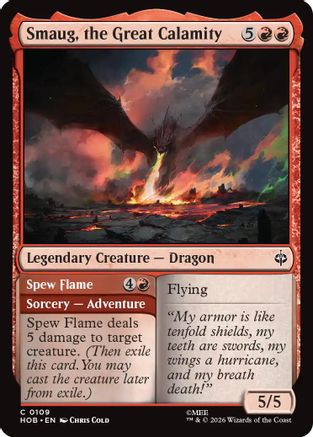 Smaug, the Great Calamity (HOB-109) [The Hobbit] Foil MTG Single Wizards of the Coast