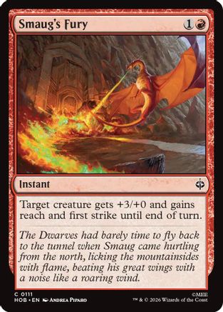 Smaug's Fury (HOB-111) [The Hobbit] Foil MTG Single Wizards of the Coast