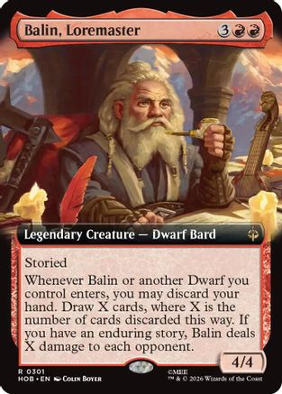 Balin, Loremaster (HOB-301) [The Hobbit] Foil MTG Single Wizards of the Coast