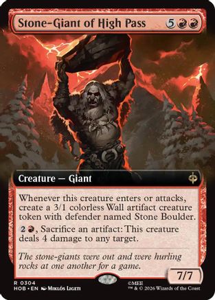 Stone-Giant of High Pass (HOB-304) [The Hobbit] Foil MTG Single Wizards of the Coast