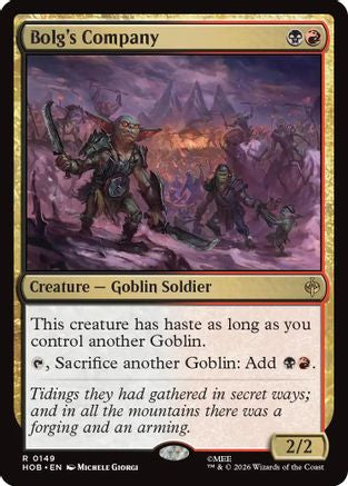 Bolg's Company (HOB-149) [The Hobbit] Foil MTG Single Wizards of the Coast