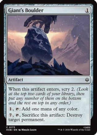 Giant's Boulder (HOB-173) [The Hobbit] MTG Single Wizards of the Coast