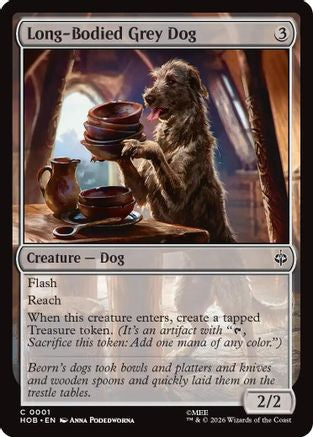 Long-Bodied Grey Dog (HOB-001) [The Hobbit] Foil MTG Single Wizards of the Coast