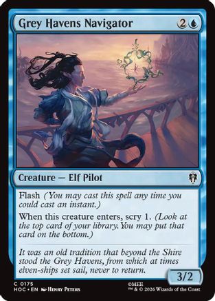 Grey Havens Navigator (HOC-175) [The Hobbit: Eternal-Legal] MTG Single Wizards of the Coast