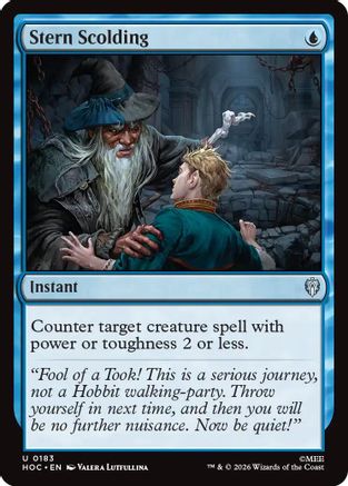 Stern Scolding (HOC-183) [The Hobbit: Eternal-Legal] MTG Single Wizards of the Coast