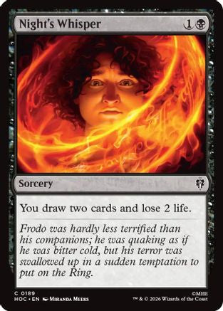 Night's Whisper (HOC-189) [The Hobbit: Eternal-Legal] MTG Single Wizards of the Coast