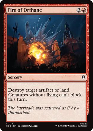 Fire of Orthanc (HOC-193) [The Hobbit: Eternal-Legal] MTG Single Wizards of the Coast