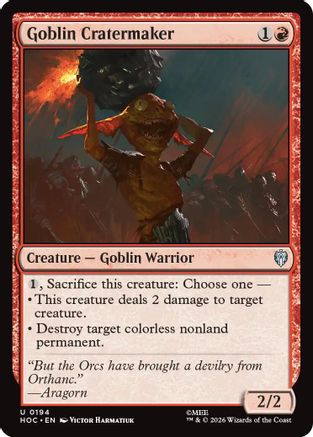 Goblin Cratermaker (HOC-194) [The Hobbit: Eternal-Legal] MTG Single Wizards of the Coast
