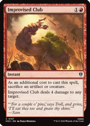 Improvised Club (HOC-197) [The Hobbit: Eternal-Legal] MTG Single Wizards of the Coast