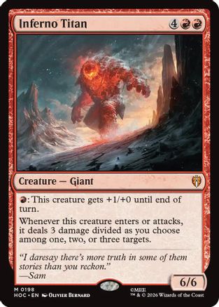 Inferno Titan (HOC-198) [The Hobbit: Eternal-Legal] MTG Single Wizards of the Coast