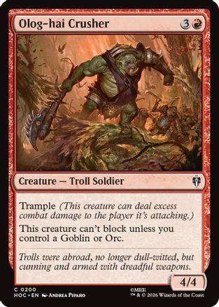 Olog-hai Crusher (HOC-200) [The Hobbit: Eternal-Legal] MTG Single Wizards of the Coast