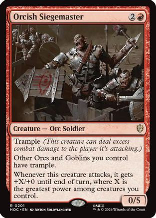 Orcish Siegemaster (HOC-201) [The Hobbit: Eternal-Legal] MTG Single Wizards of the Coast