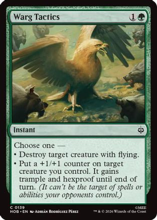 Warg Tactics (HOB-139) [The Hobbit] Foil MTG Single Wizards of the Coast
