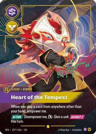 Kennen - Heart of the Tempest (Signature) (197*/166) [Vendetta] Foil Riftbound Singles Riot Games