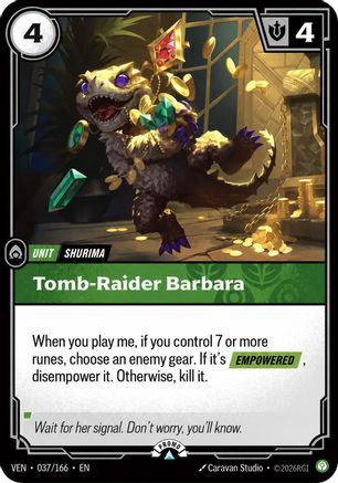 Tomb-Raider Barbara (037/166) [Riftbound Organized Play Promotional Cards] Foil Riftbound Singles Riot Games