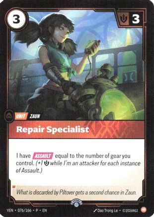 Repair Specialist (076/166) [Riftbound Organized Play Promotional Cards] Foil Riftbound Singles Riot Games